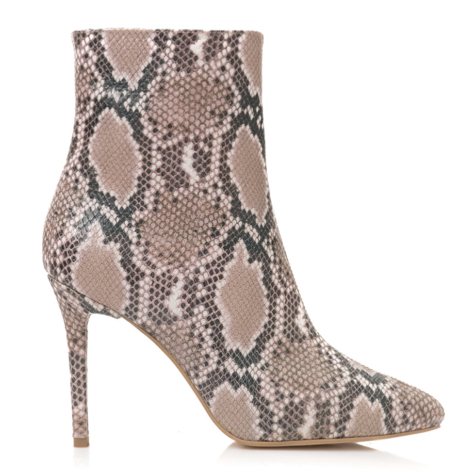 Botine Stiletto Piele Model Sarpe E2 - Orice Culoare