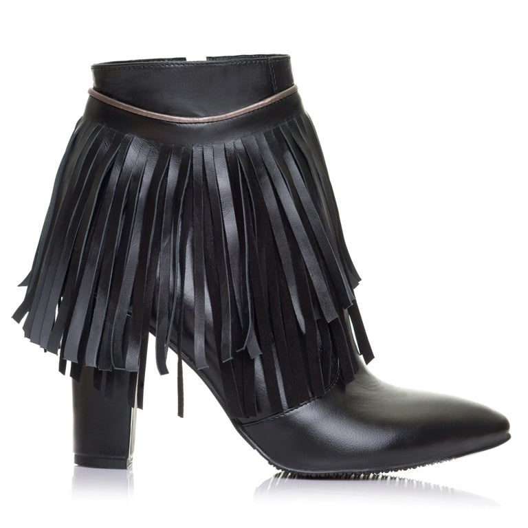 Botine piele cu franjuri F7 - orice culoare