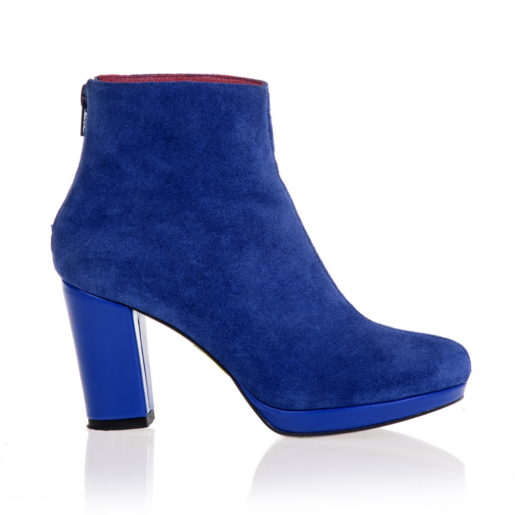 Botine dama Mini albastru cu toc - orice culoare