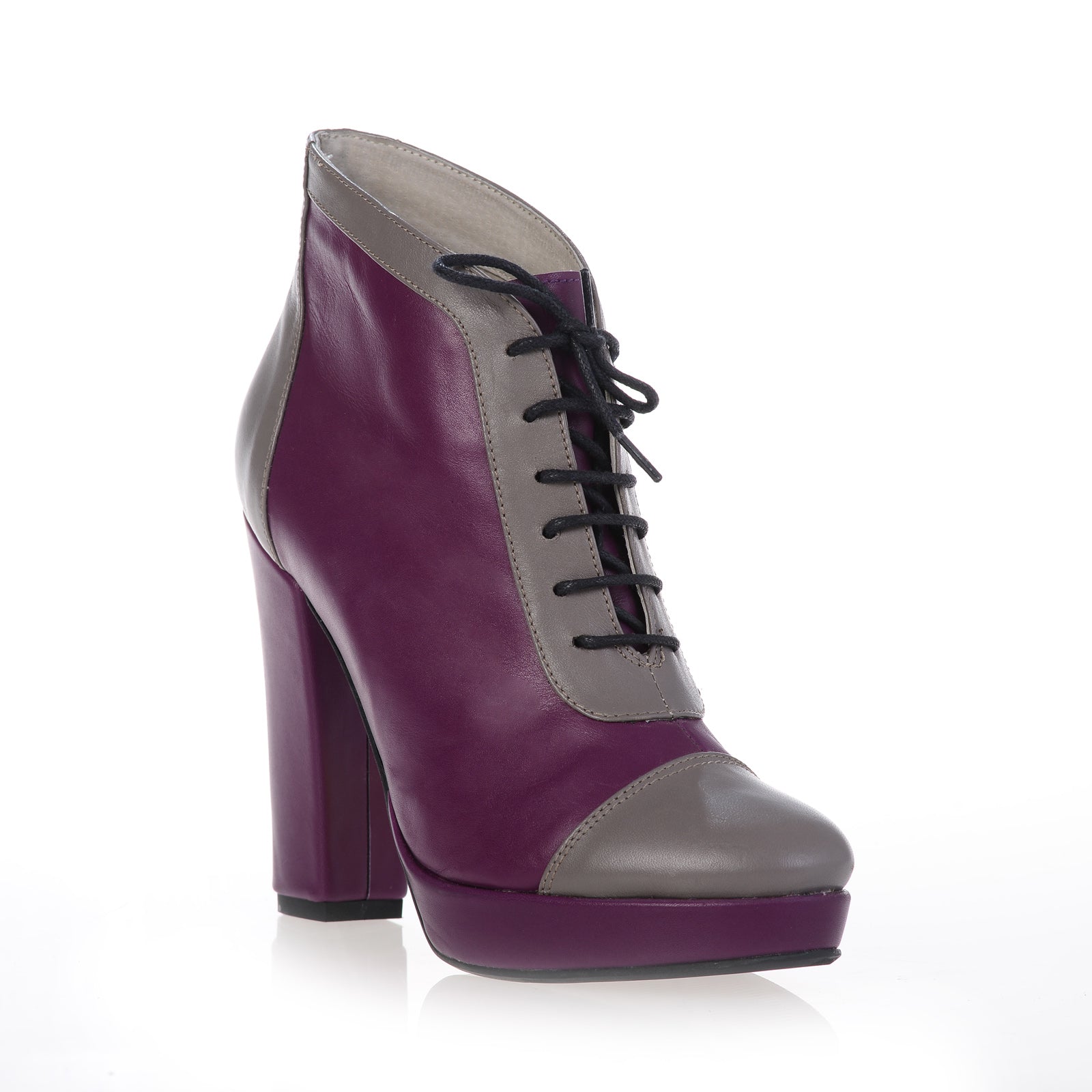 Botine dama piele cu siret - orice culoare
