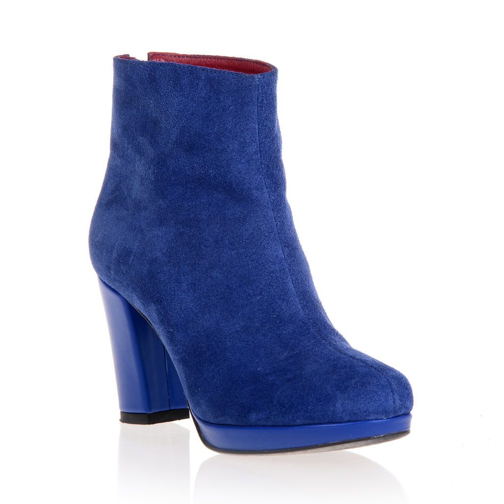 Botine dama Mini albastru cu toc - orice culoare
