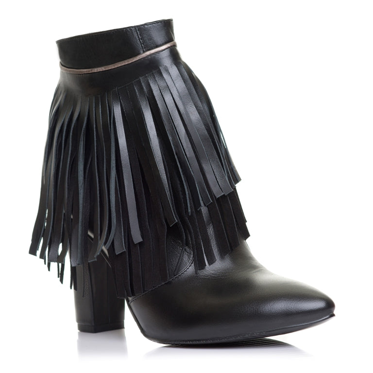Botine piele cu franjuri F7 - orice culoare
