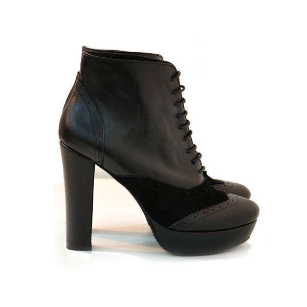 Botine elegante cu siret, piele naturala negru ,orice culoare