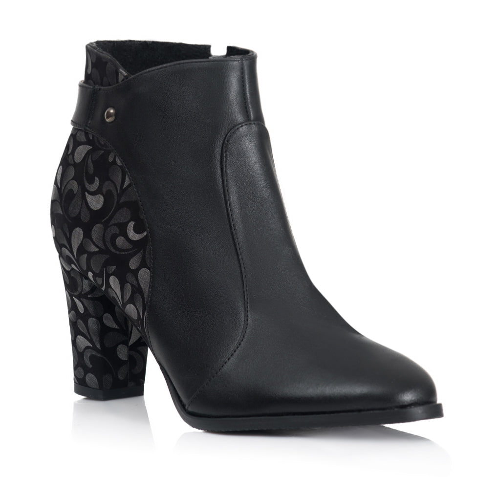 Botine Piele Intoarsa Negru Alana T19 - orice culoare