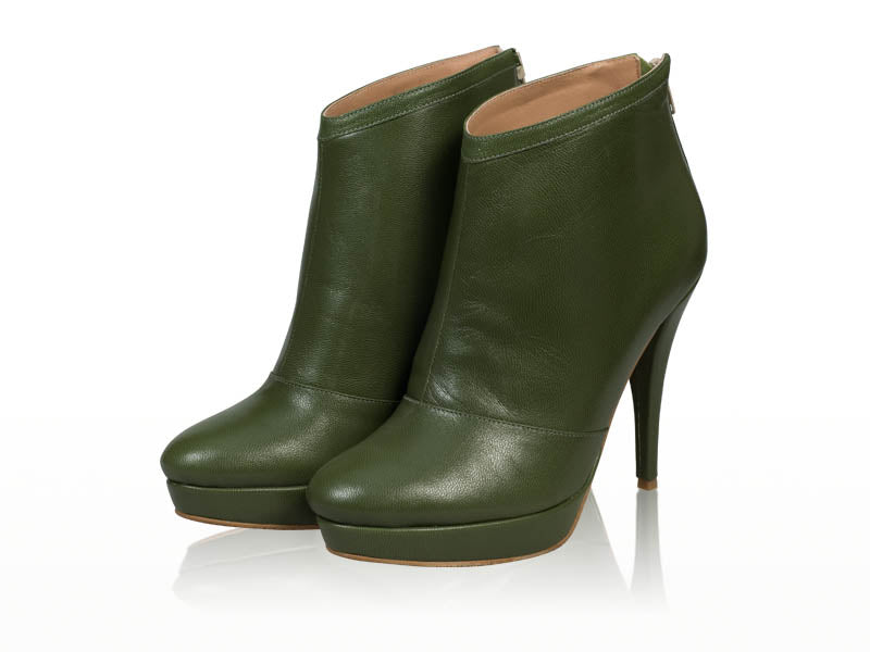 Botine dama piele Verde  N 12 - disponibile pe orice culoare