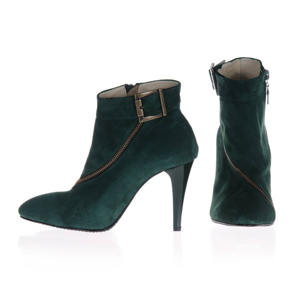 Botine Dama Diva  Verde piele intoarsa - orice culoare