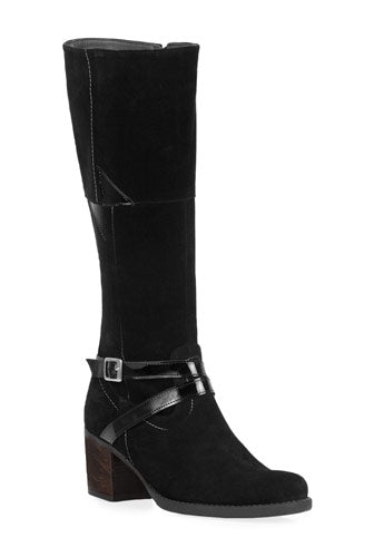 Cizme dama piele intoarsa Negru - Bev