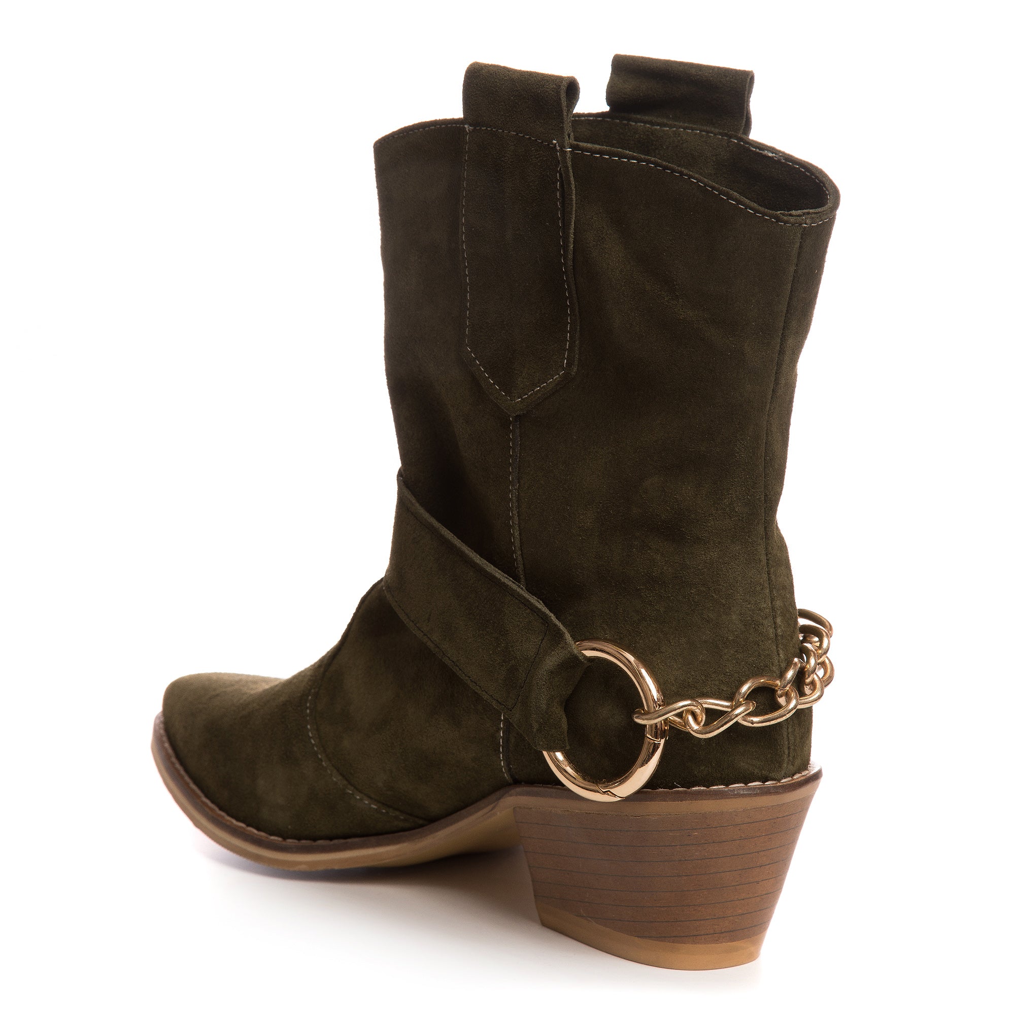 Ciocate Piele Intoarsa Verde Kaki A2 - Orice Culoare