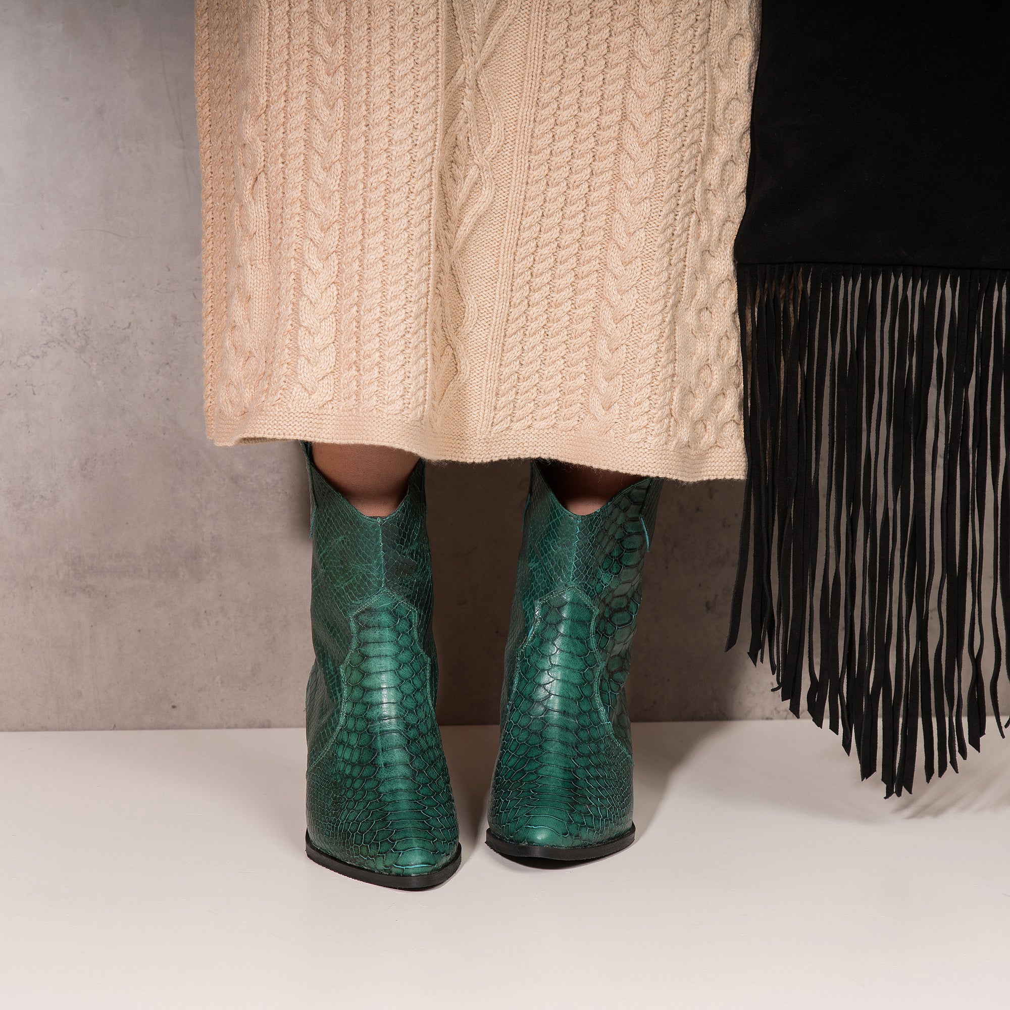 Ciocate Piele Croco Verde Comod C40 - Orice Culoare