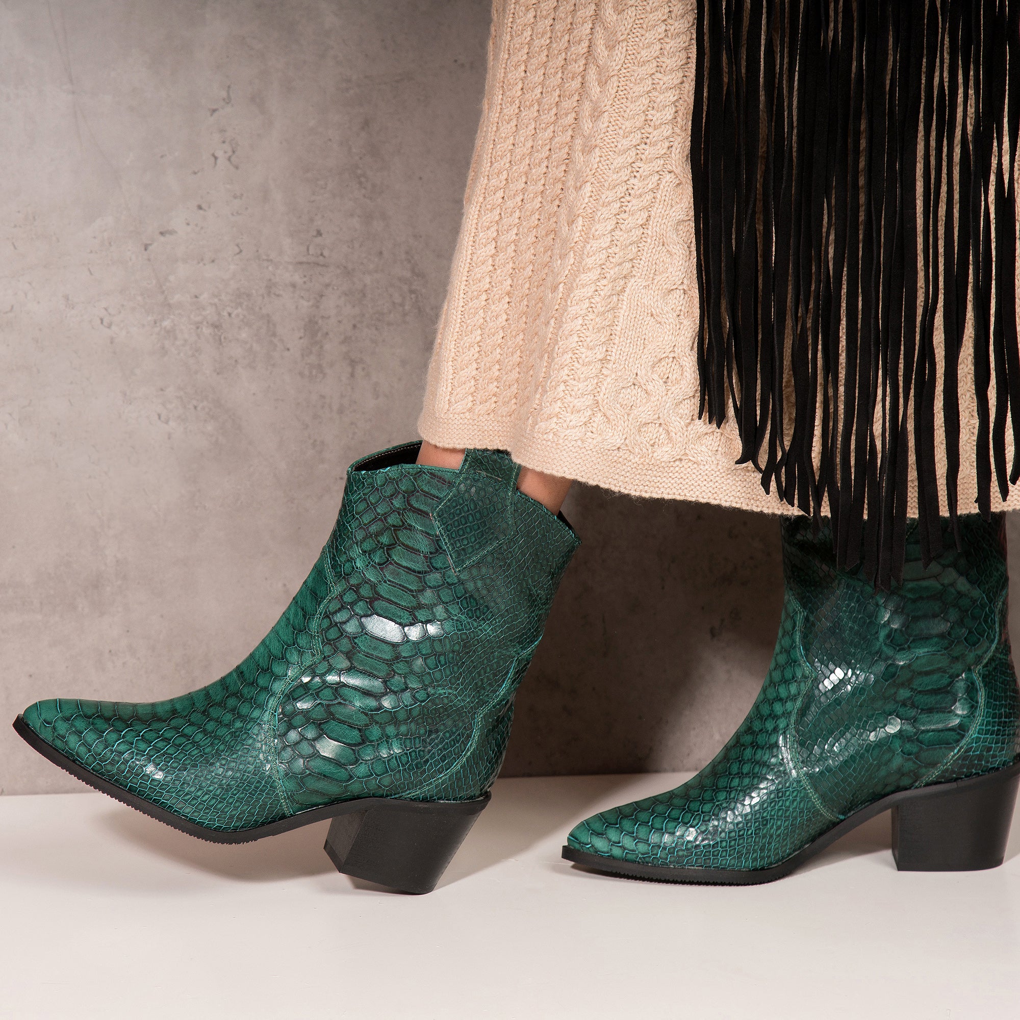 Ciocate Piele Croco Verde Comod C40 - Orice Culoare