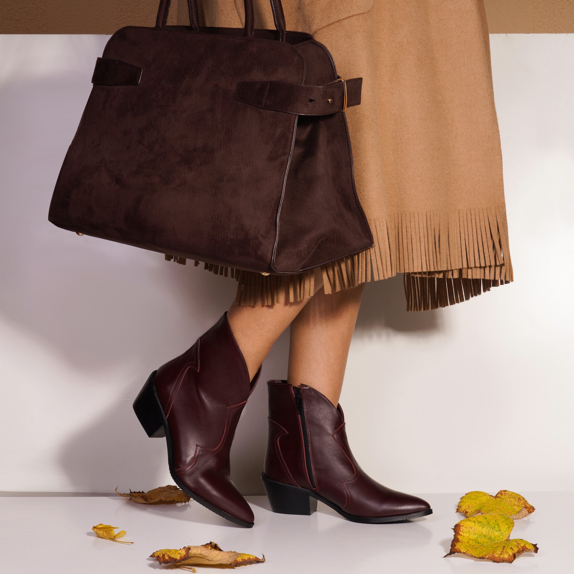 Ciocate piele naturala maro Chloe A10 - orice culoare