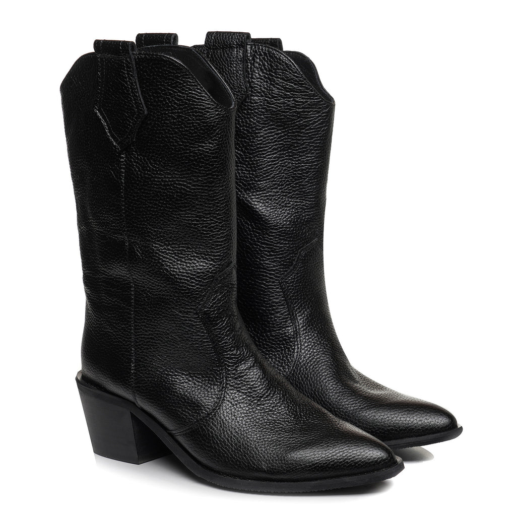 Ciocate Piele Bizonata Negru Inalte C20 - Orice Culoare