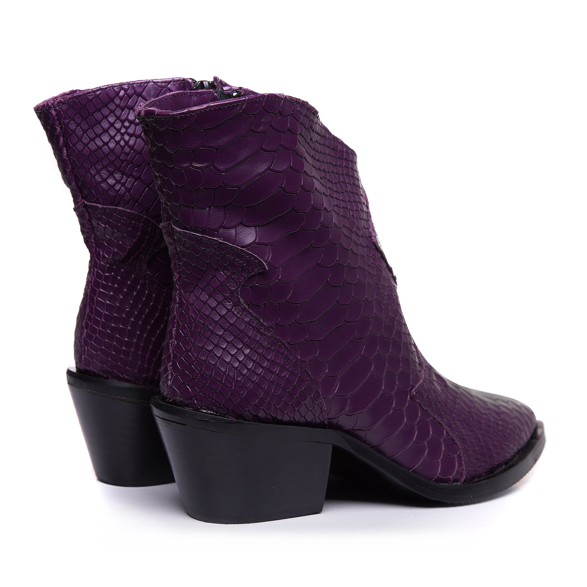 Ciocate piele imprimeu sarpe mov A6 - Orice Culoare