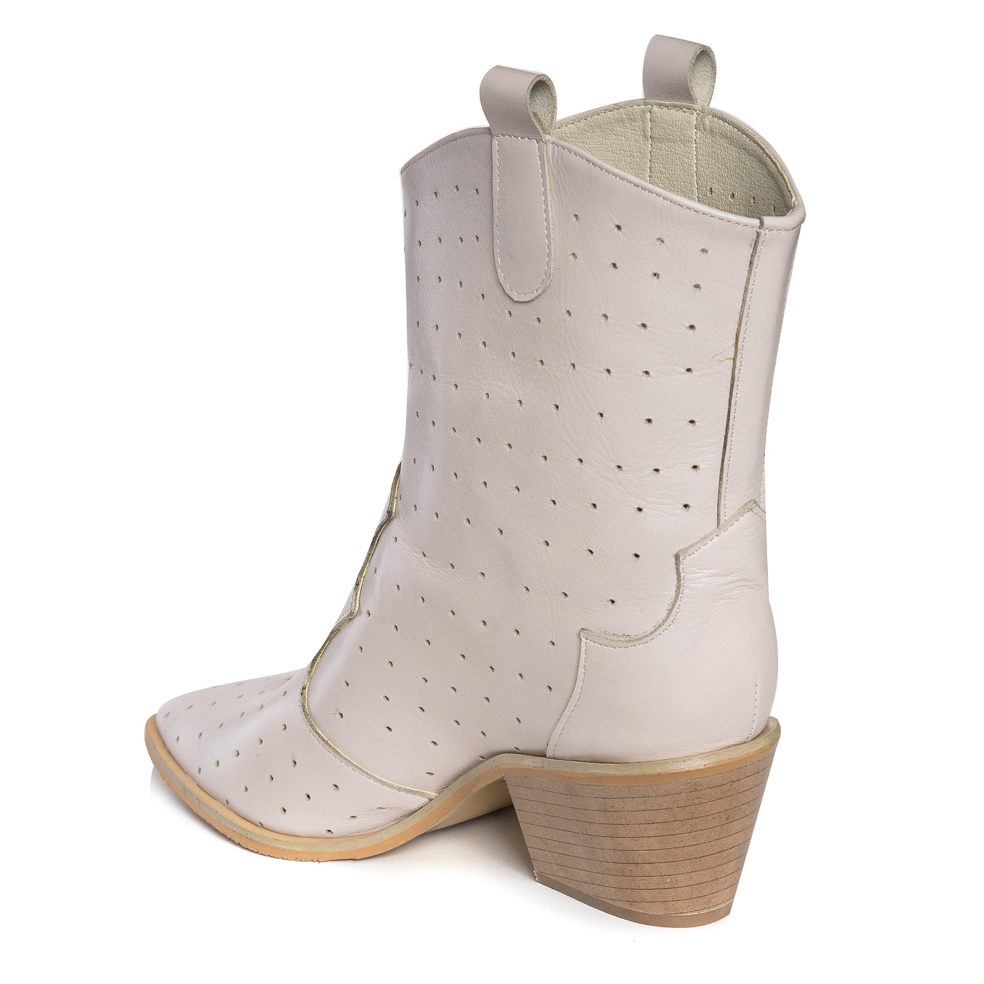 Ciocate Piele Naturala Perforate Crem - Orice Culoare