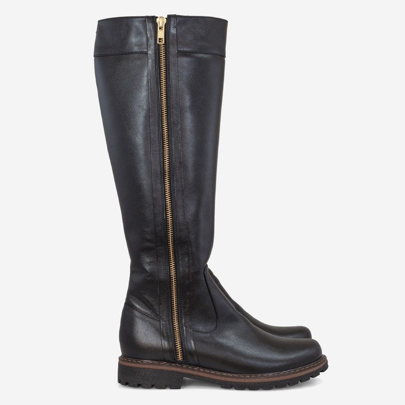 Cizme dama piele talpa joasa cu fermoar D3 - orice culoare