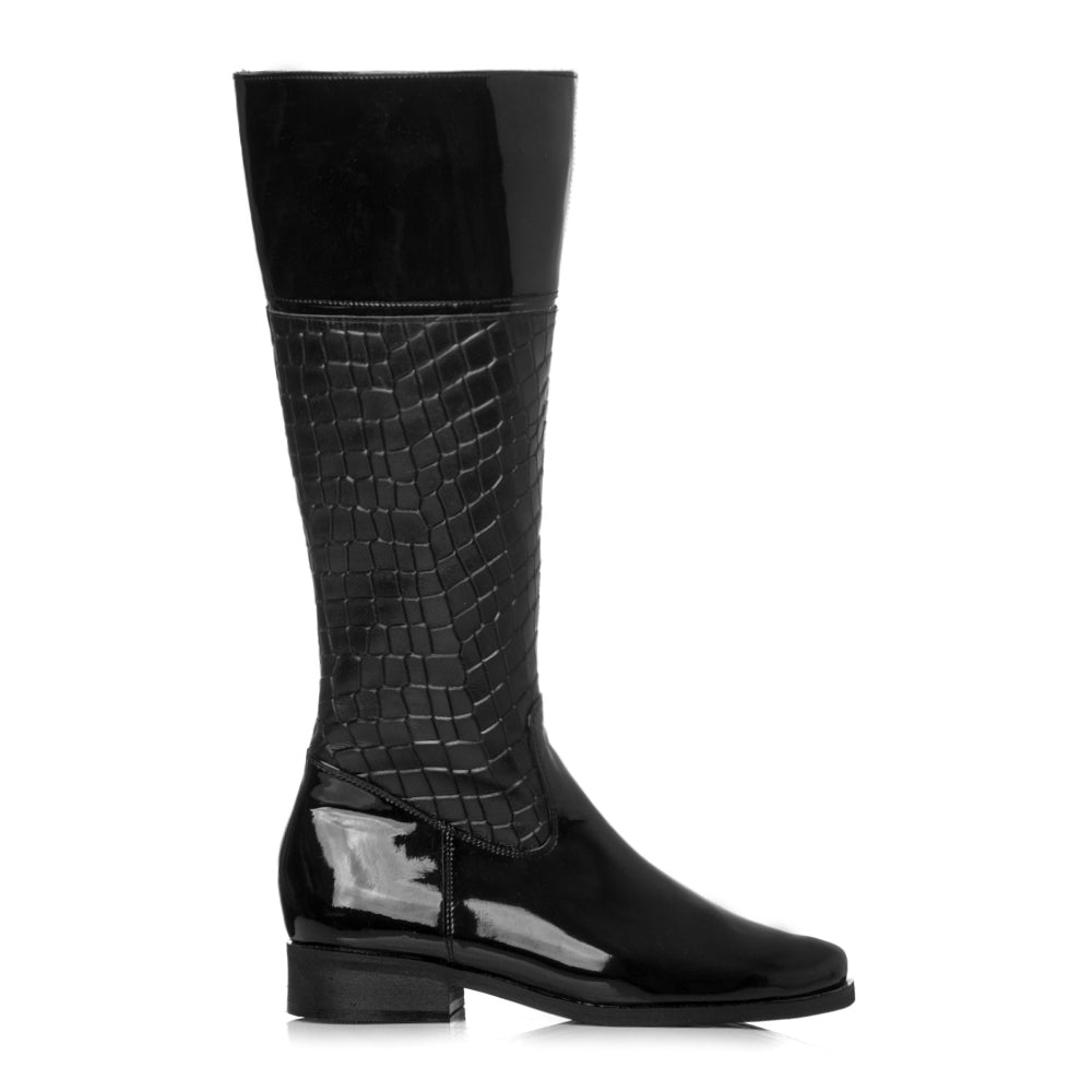 Cizme dama piele lacuita negru V22 - orice culoare