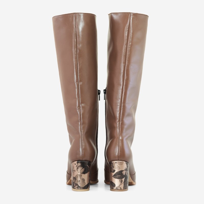 Cizme dama piele naturala capucino Sabine D11 - Orice Culoare