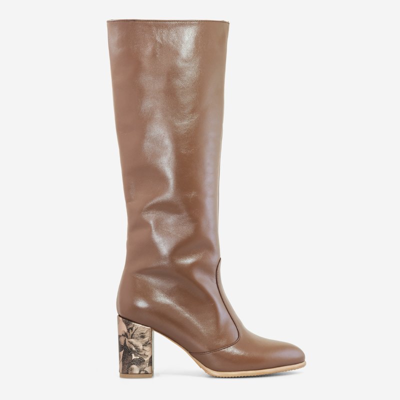 Cizme dama piele naturala capucino Sabine D11 - Orice Culoare
