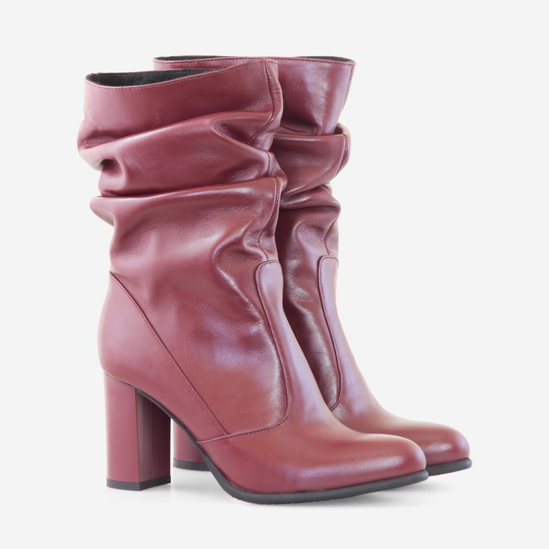Cizme Dama Piele Bordo Fronsate D2 - orice culoare
