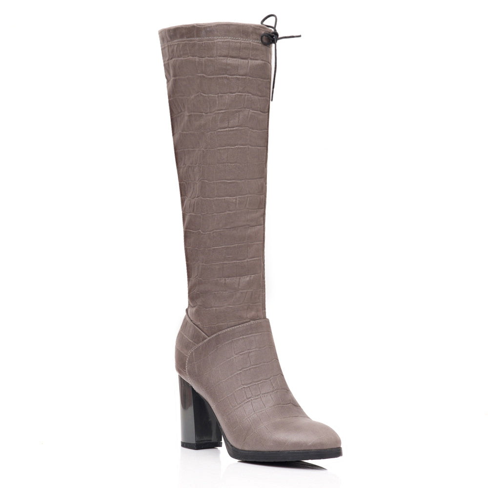 Cizme Piele Croco Gri T C17 - orice culoare