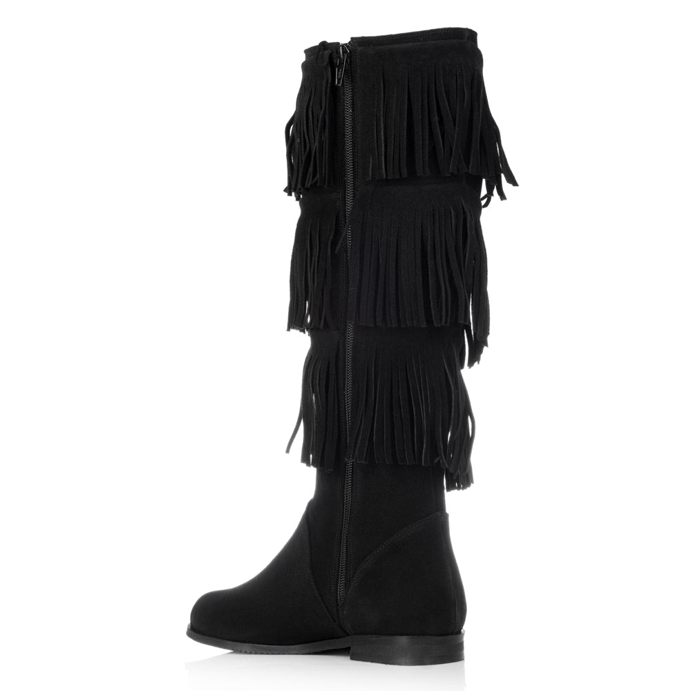 Cizme dama piele intoarsa cu Franjuri V26 - orice culoare