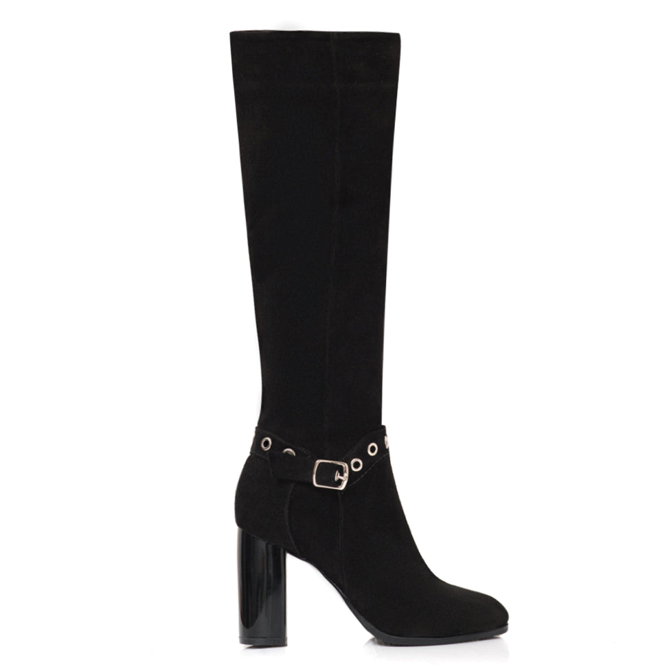 Cizme Piele Intoarsa Negru Stacy C19 - orice culoare