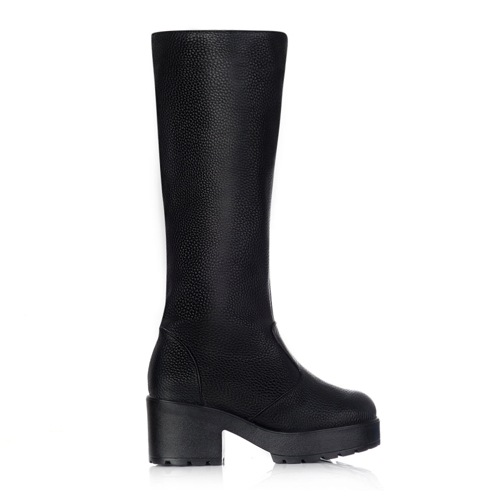 Cizme Piele Bizonata negru/Albastru Metalizat S8 - orice culoare