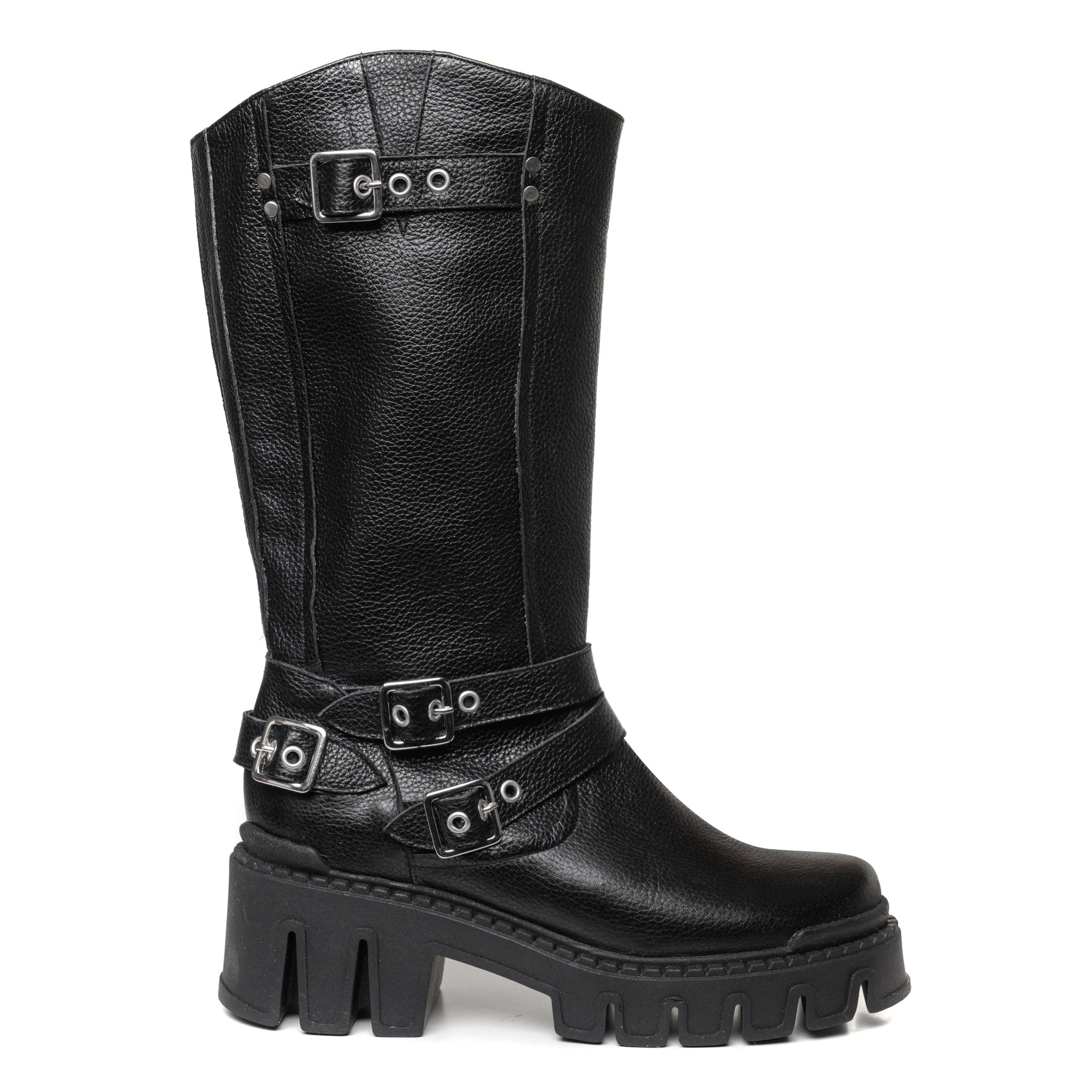 Cizme dama  piele negru cu talpa joasa DM5 - orice culoare