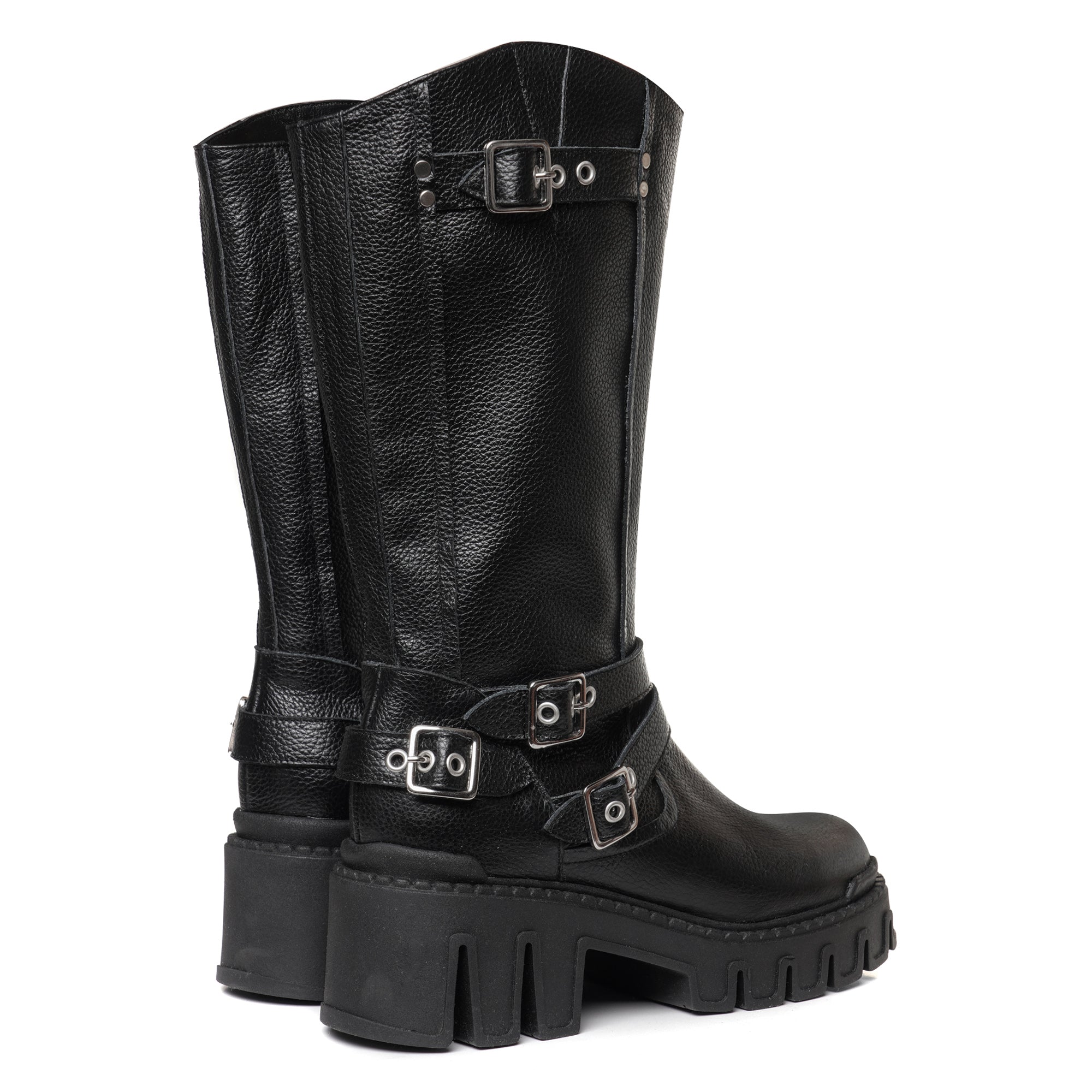 Cizme dama  piele negru cu talpa joasa DM5 - orice culoare