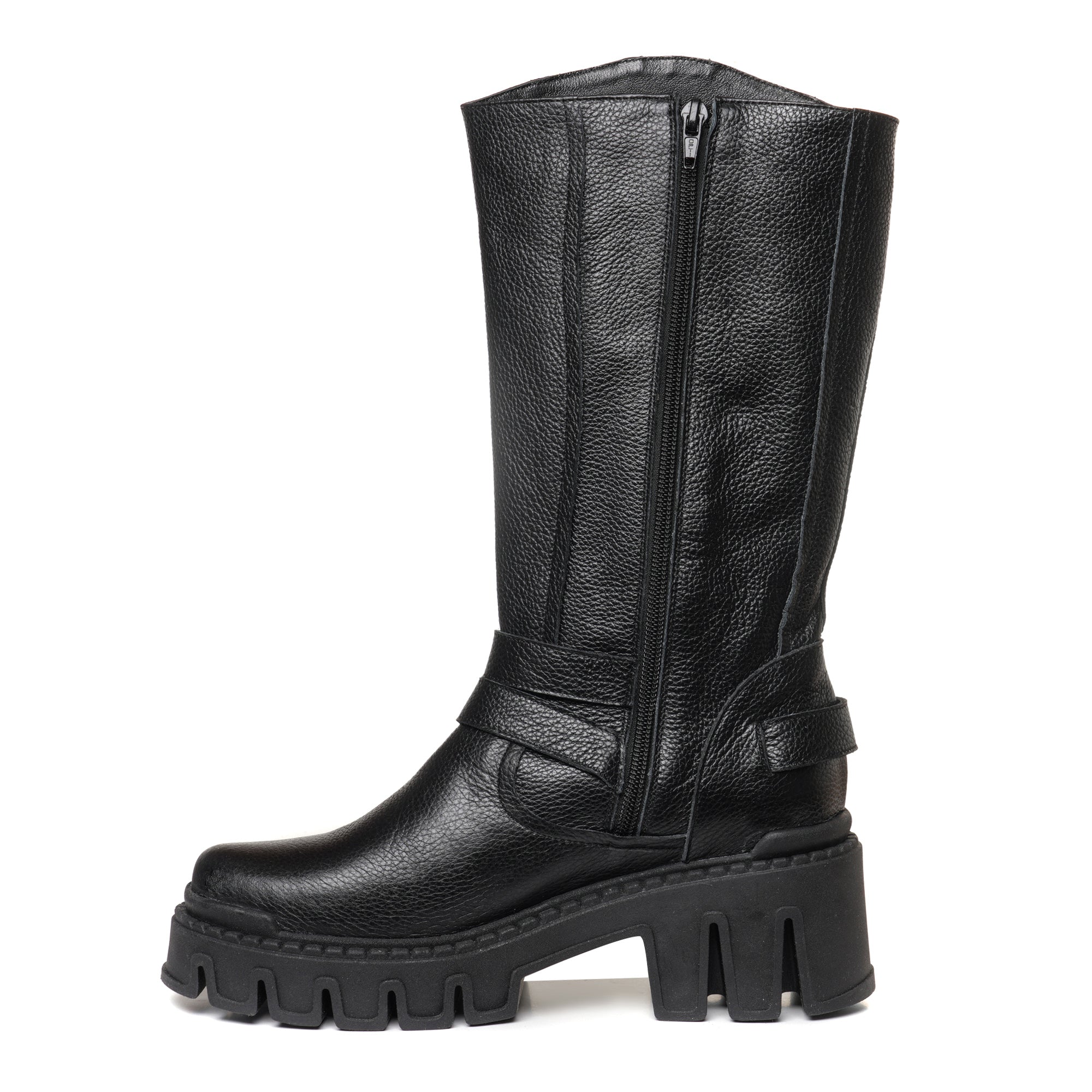 Cizme dama  piele negru cu talpa joasa DM5 - orice culoare