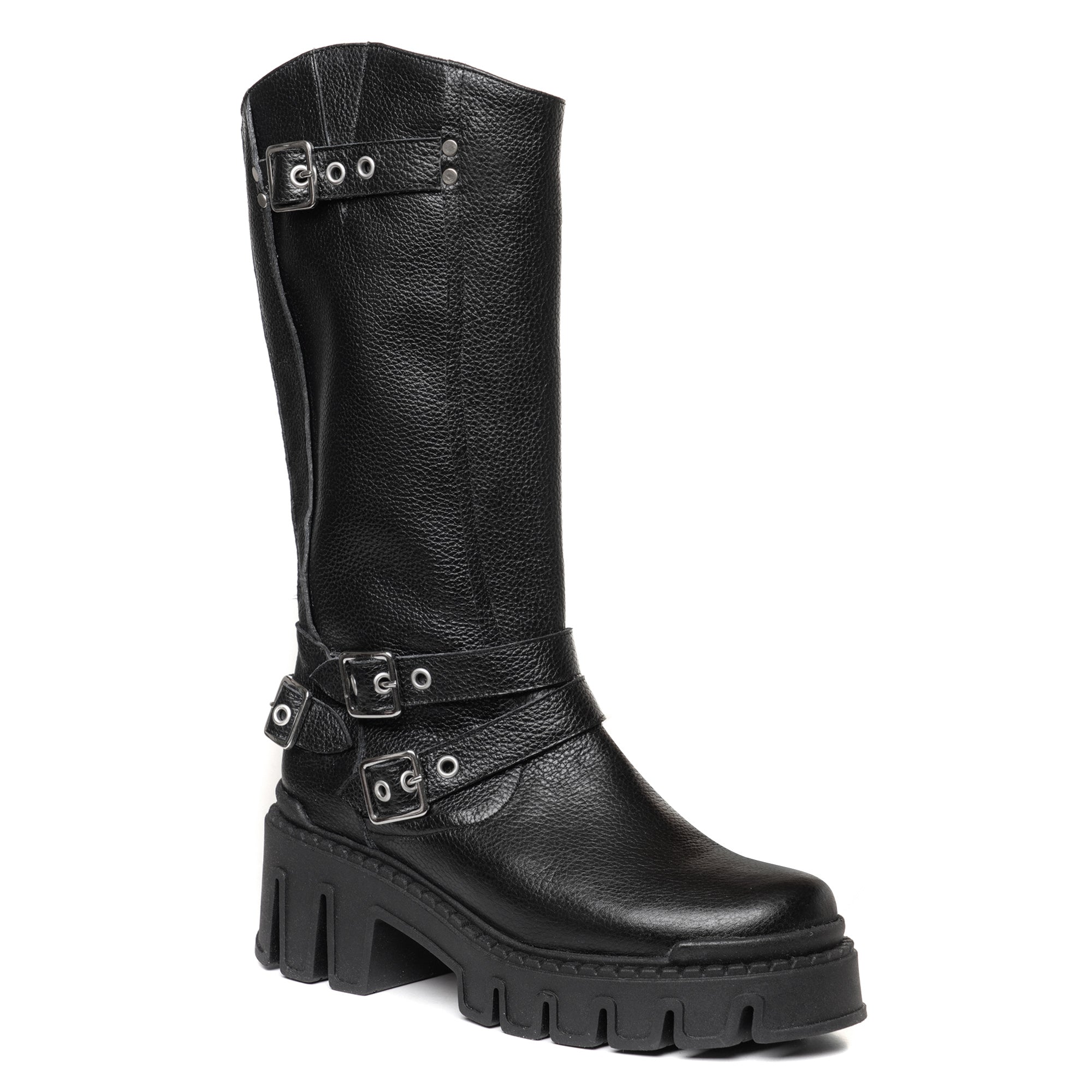 Cizme dama  piele negru cu talpa joasa DM5 - orice culoare