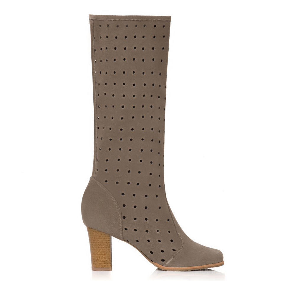Cizme De Vara Piele Intoarsa Gri V30 - orice culoare