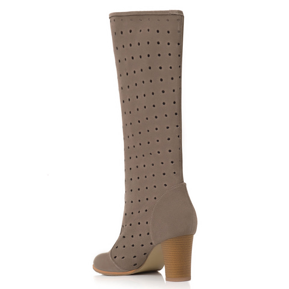 Cizme De Vara Piele Intoarsa Gri V30 - orice culoare