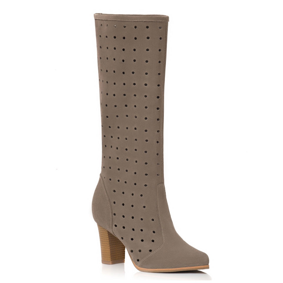 Cizme De Vara Piele Intoarsa Gri V30 - orice culoare