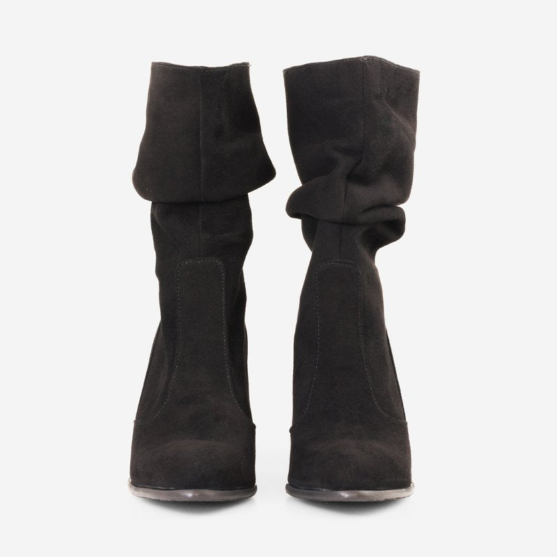 Cizme Dama Piele Negru Fronsate D2 - orice culoare