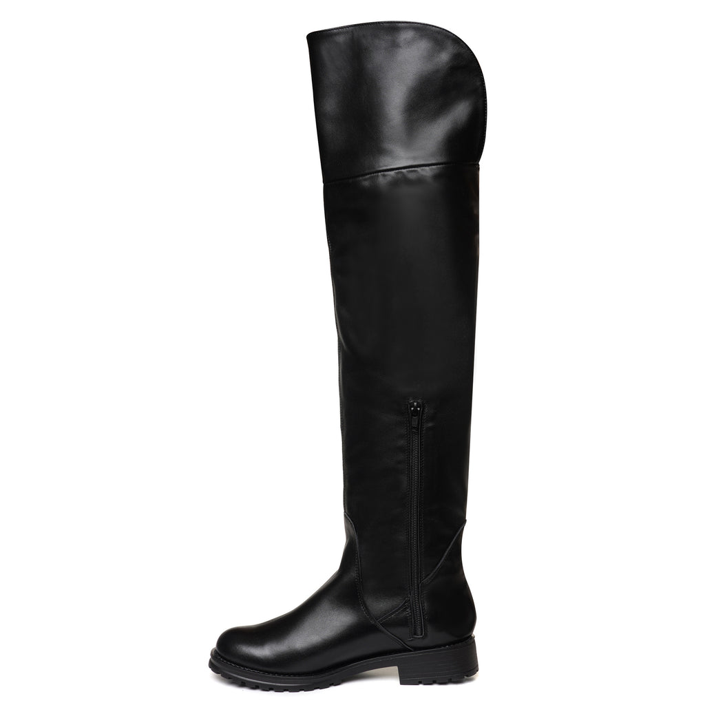 Cizme peste genunchi piele naturala C2