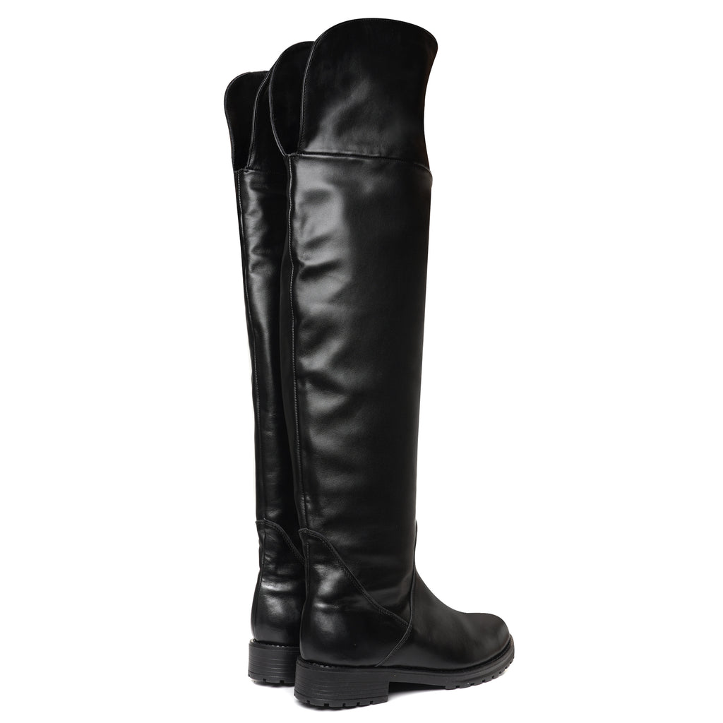 Cizme peste genunchi piele naturala C2
