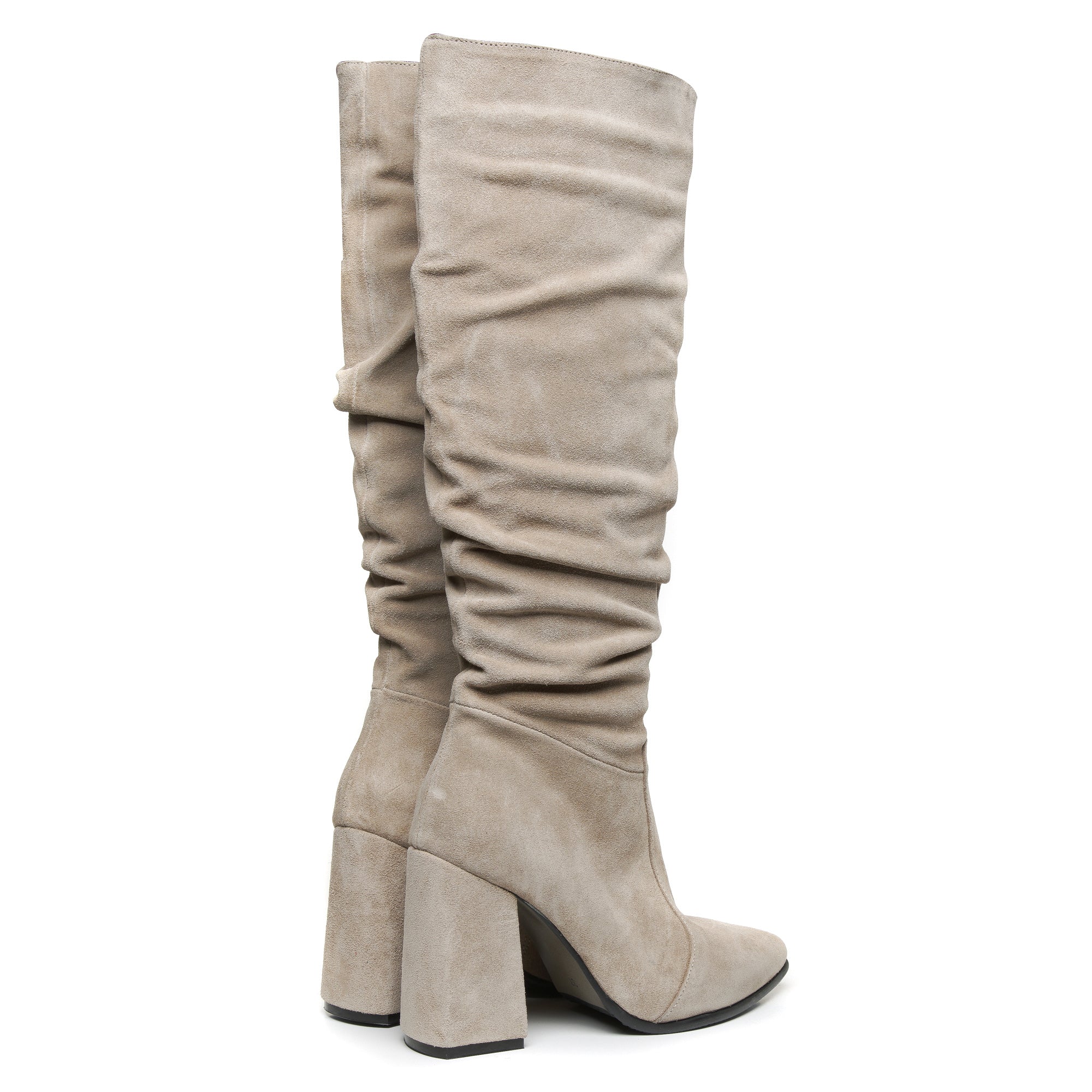 Cizme Fronsate Piele Intoarsa Crem Arabael T20 - orice culoare