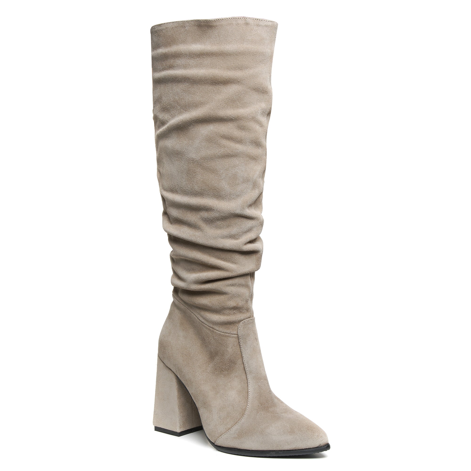Cizme Fronsate Piele Intoarsa Crem Arabael T20 - orice culoare