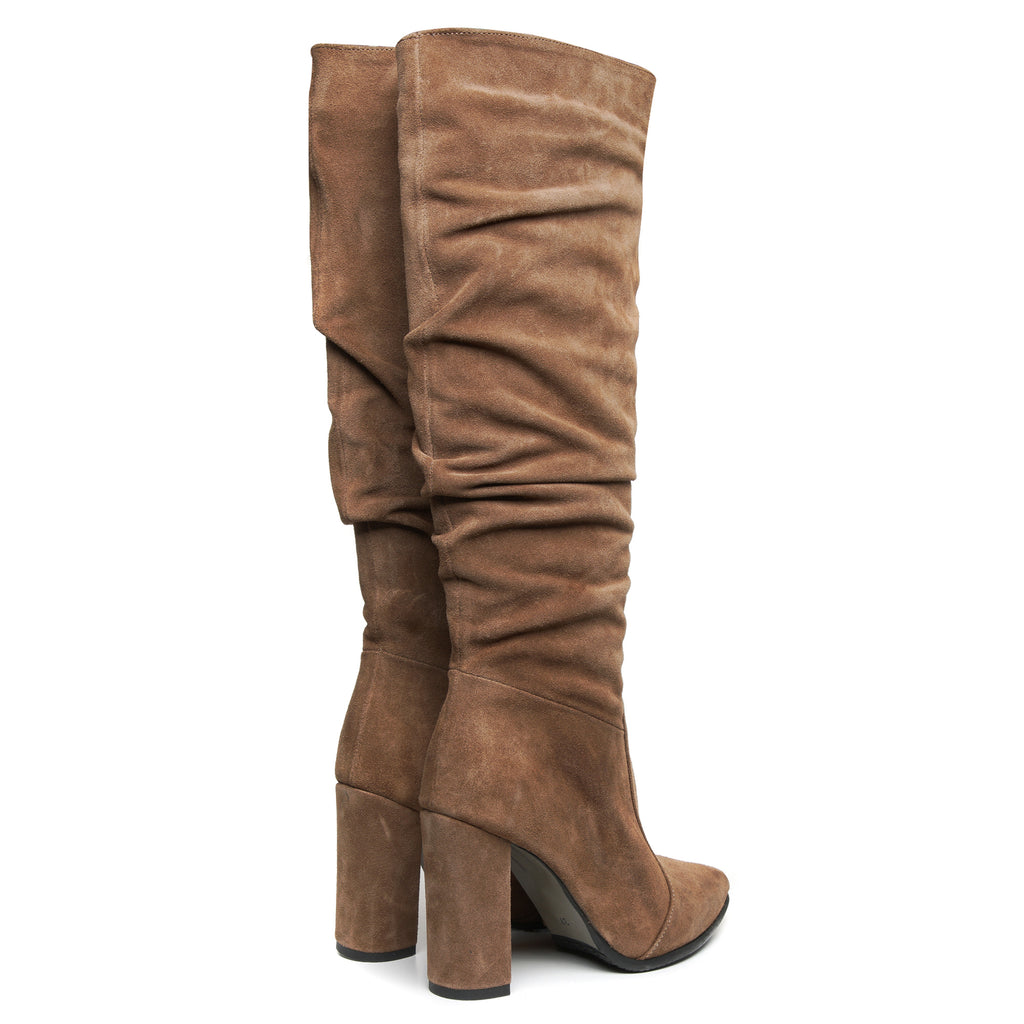 Cizme Fronsate Piele Intoarsa Maro Arabael T20 - orice culoare