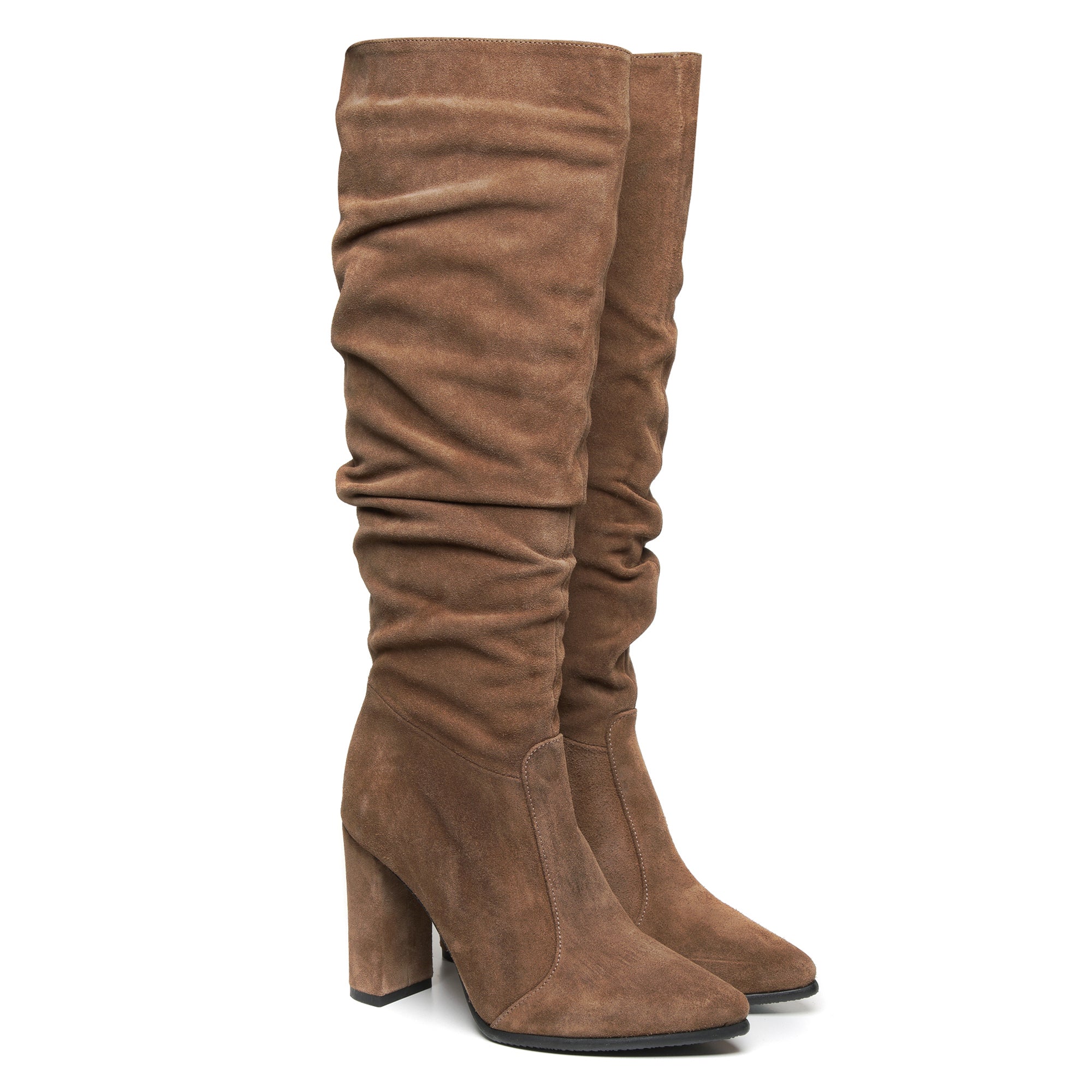 Cizme Fronsate Piele Intoarsa Maro Arabael T20 - orice culoare
