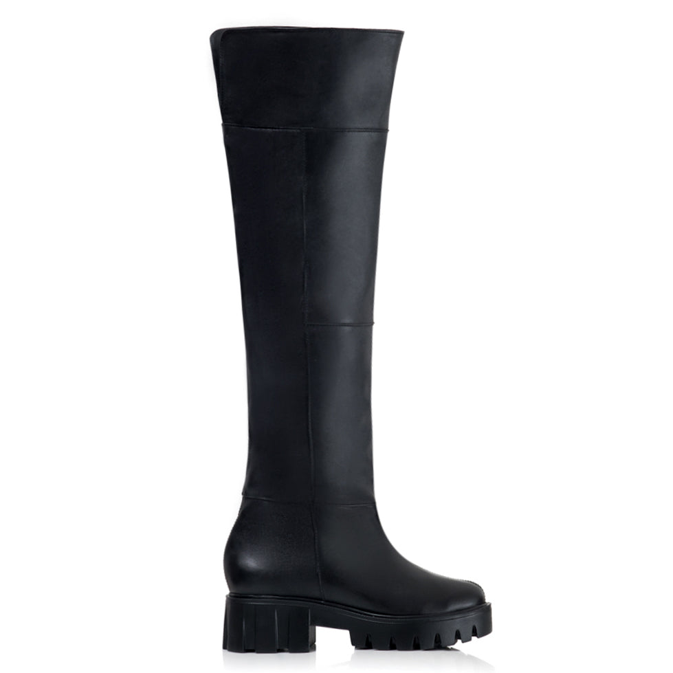 Cizme Piele Peste Genunchi Aisha E1 - orice culoare