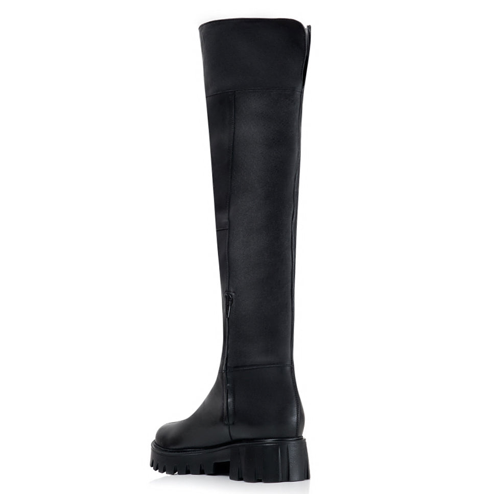 Cizme Piele Peste Genunchi Aisha E1 - orice culoare