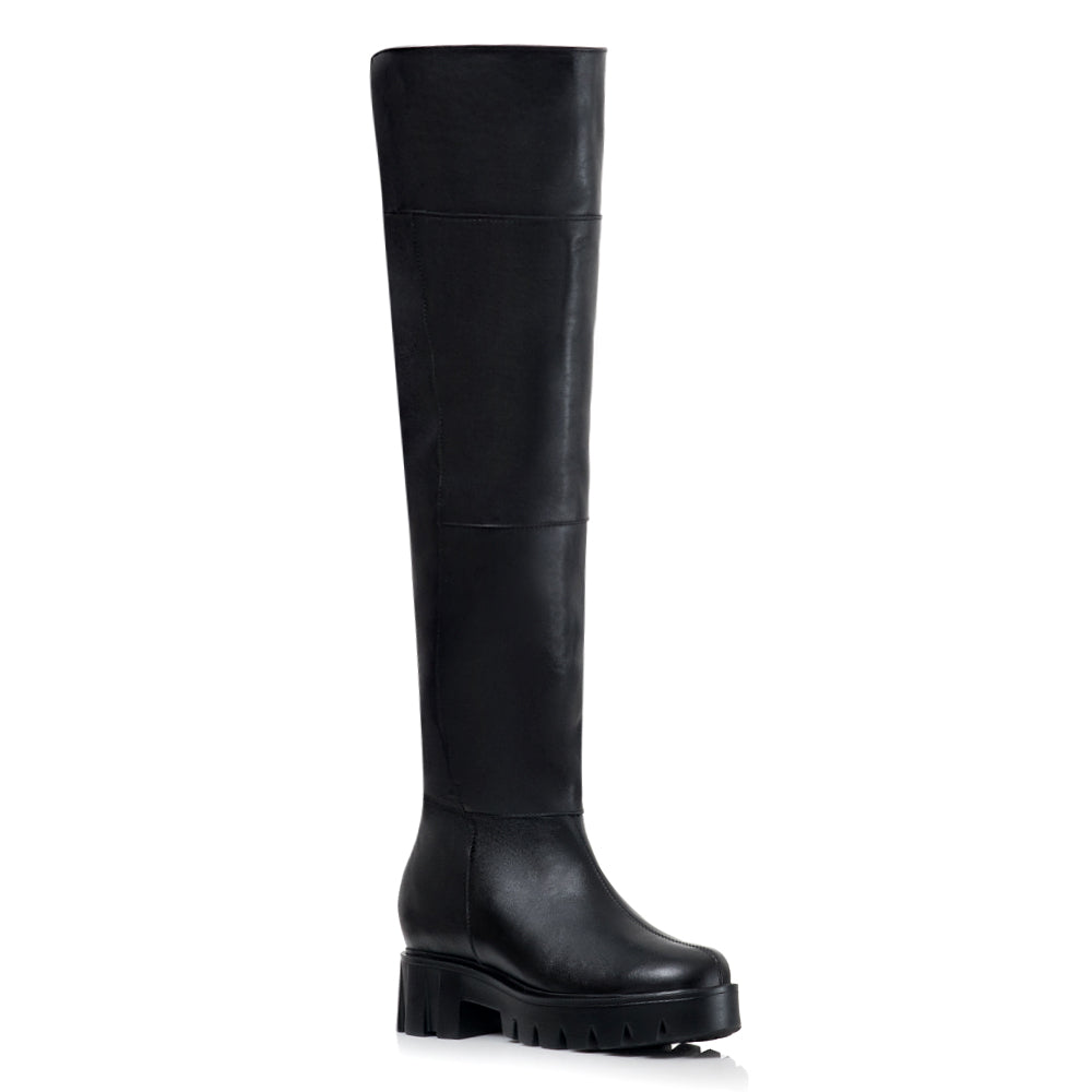 Cizme Piele Peste Genunchi Aisha E1 - orice culoare