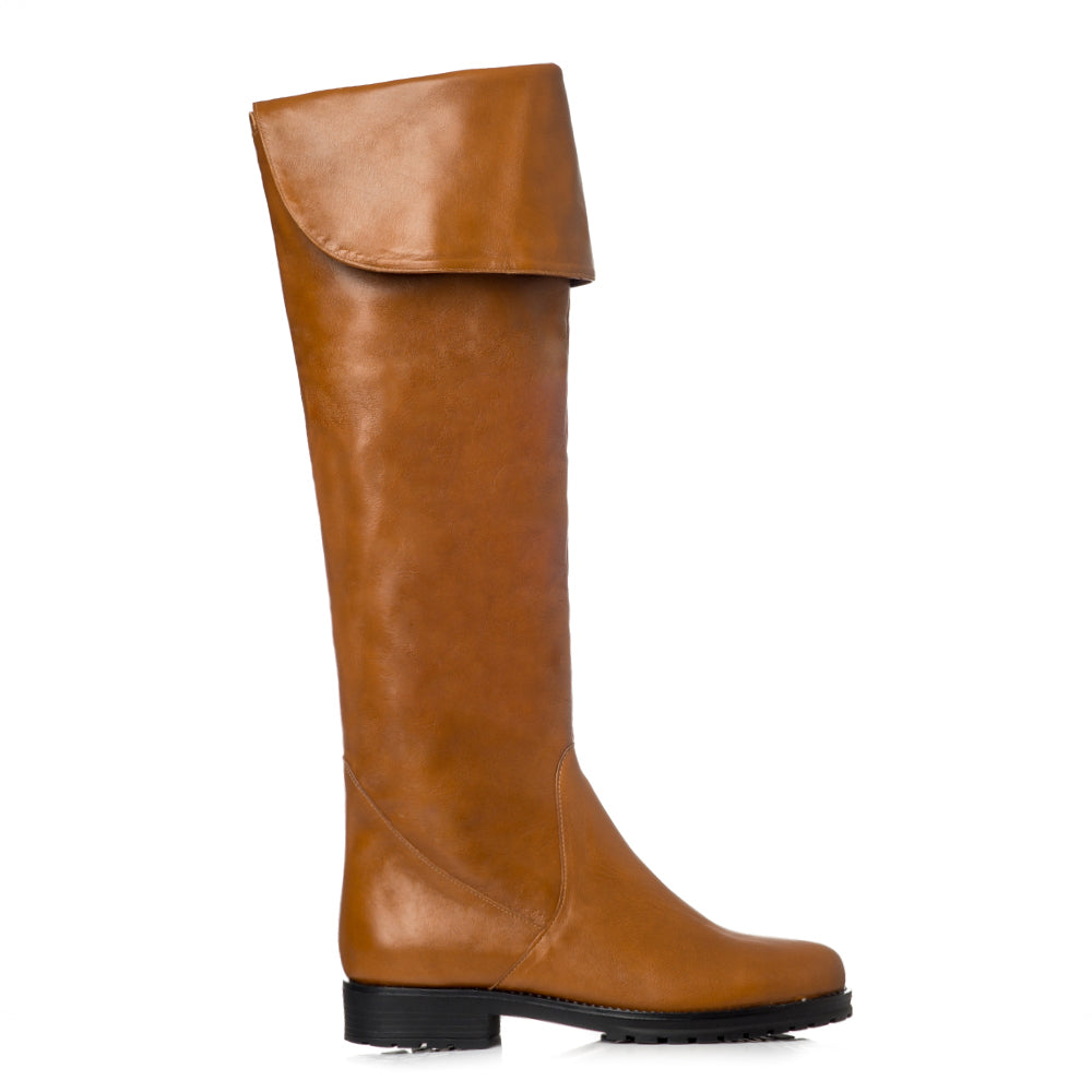 Cizme peste genunchi piele camel C2 - orice culoare