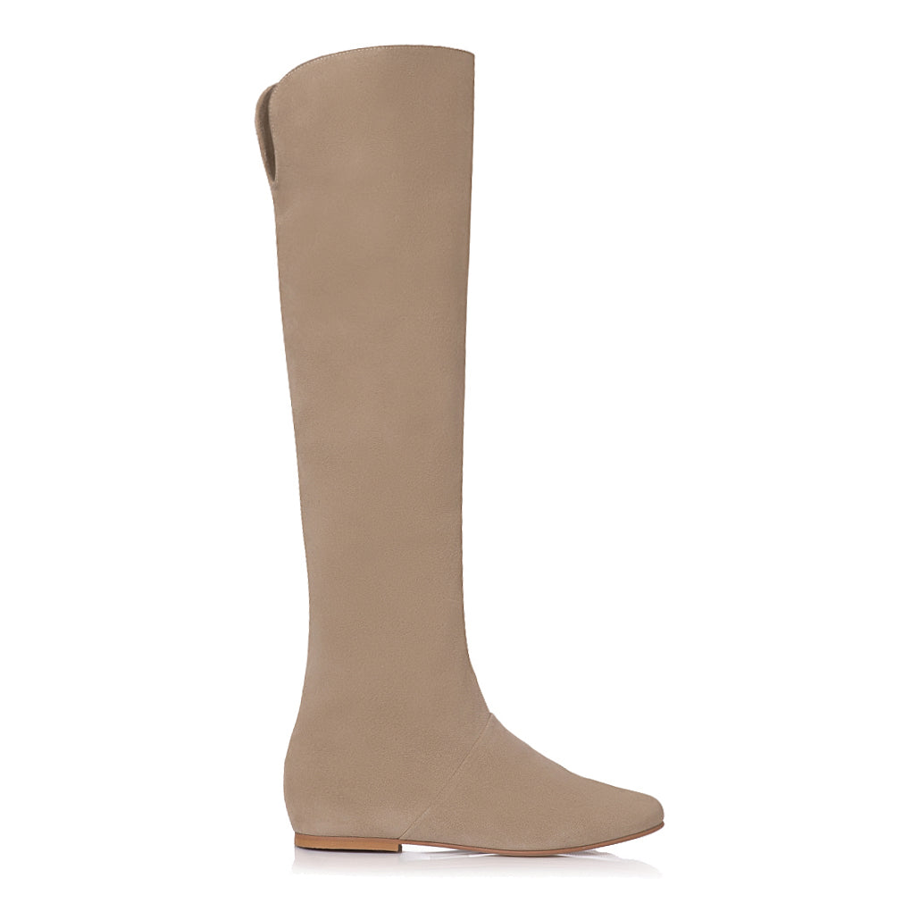 Cizme Piele Crem Peste Genunchi Tara L2 - orice culoare