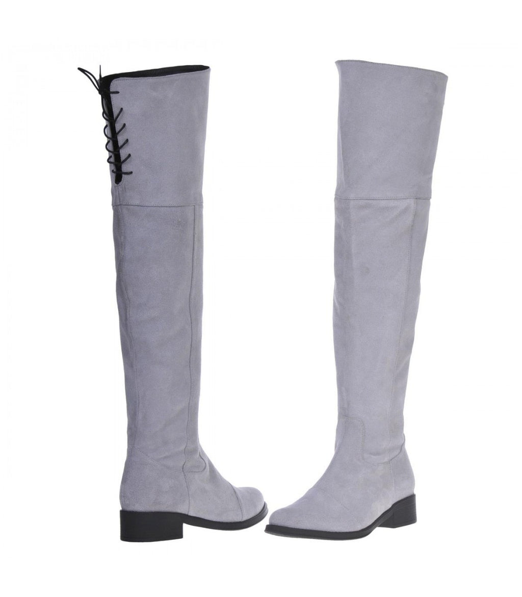 Cizme Piele Intoarsa  Peste Genunchi Sabri S3 - orice culoare
