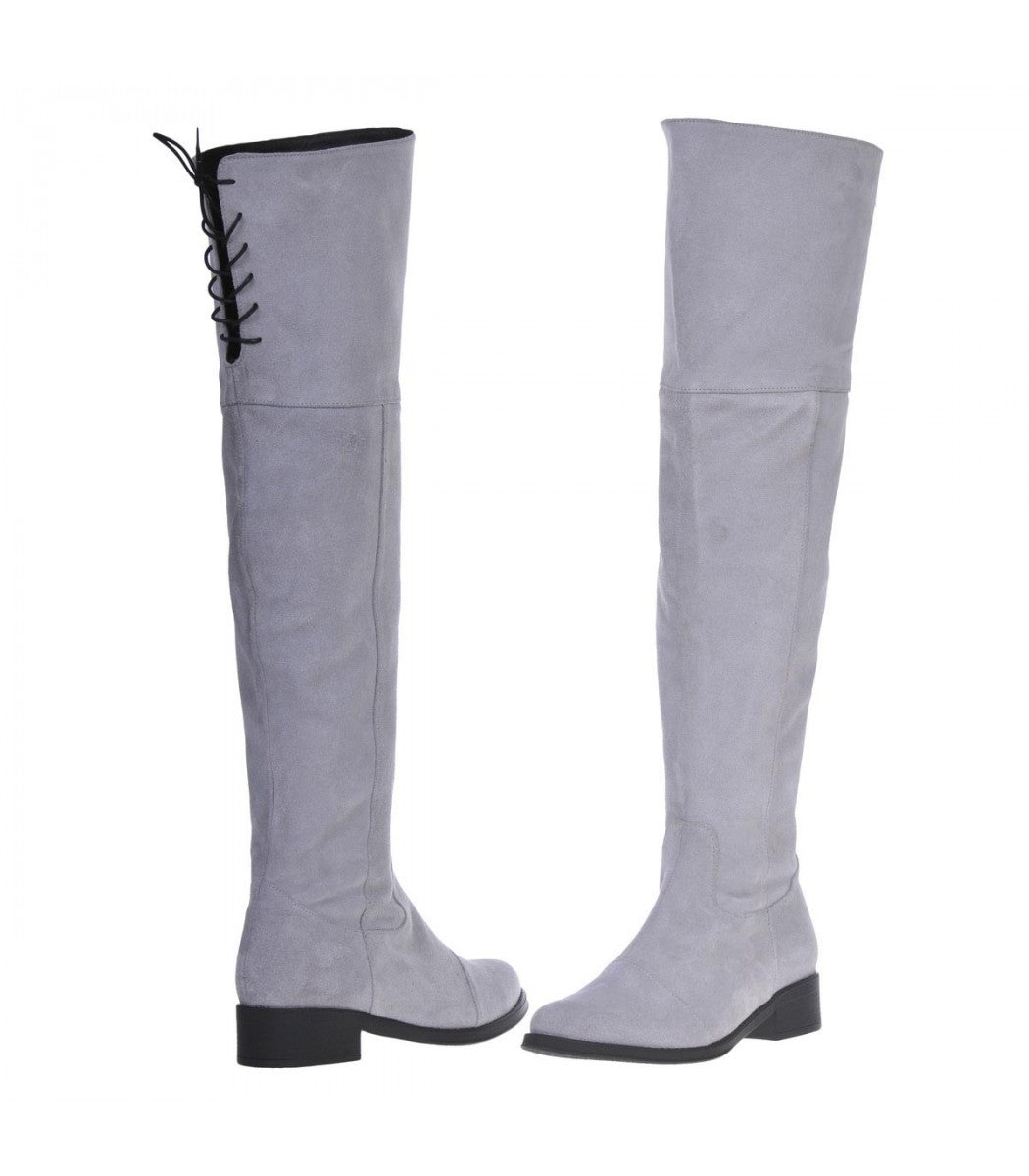 Cizme Piele Intoarsa  Peste Genunchi Sabri S3 - orice culoare