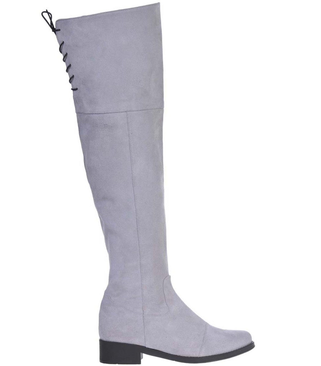 Cizme Piele Intoarsa  Peste Genunchi Sabri S3 - orice culoare