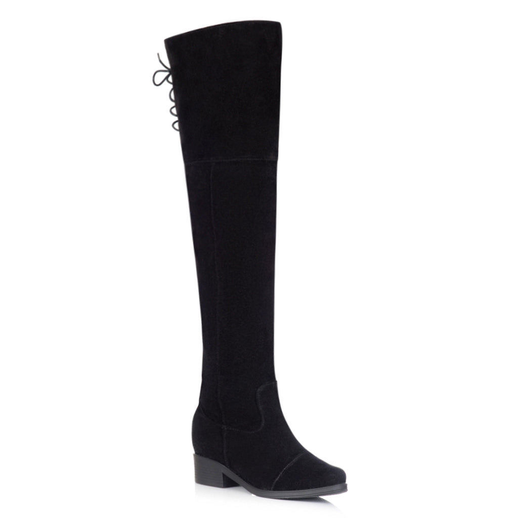 Cizme Piele Intoarsa  Peste Genunchi Sabri S3 - orice culoare